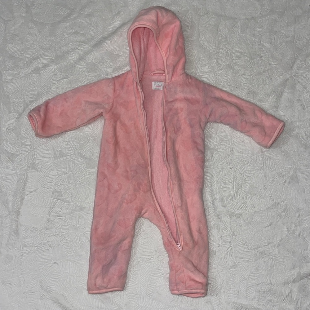 Pink super soft baby girl pink bunting.
